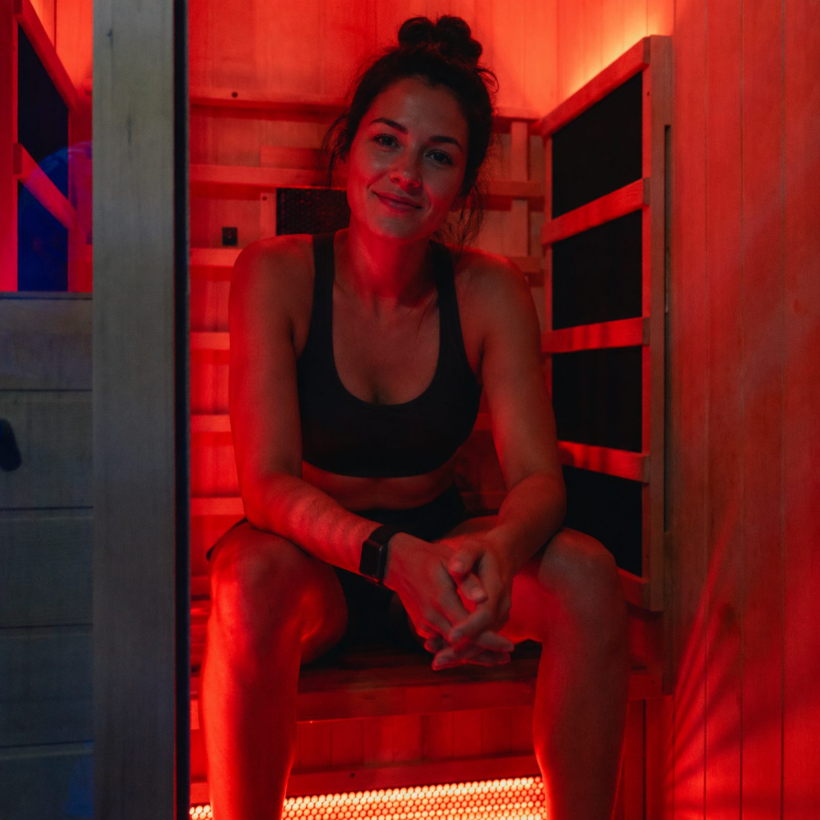 A member in the infrared sauna